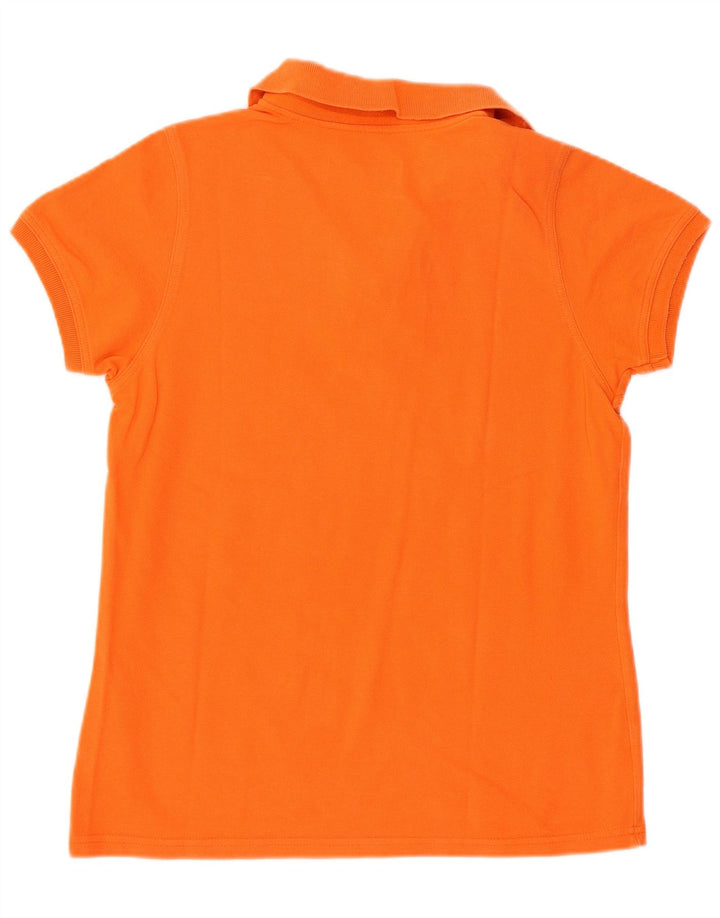 Reebok Damen Poloshirt UK 12 Medium Orange Baumwolle