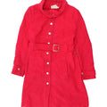KAREN MILLEN Womens Overcoat UK 16 Large Pink Cotton Vintage Karen Millen and Second-Hand Karen Millen from Messina Hembry 