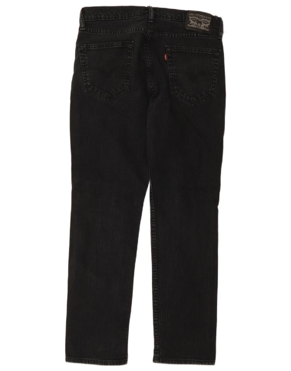 Levi's Herren Straight Jeans W34 L30 Schwarze Baumwolle