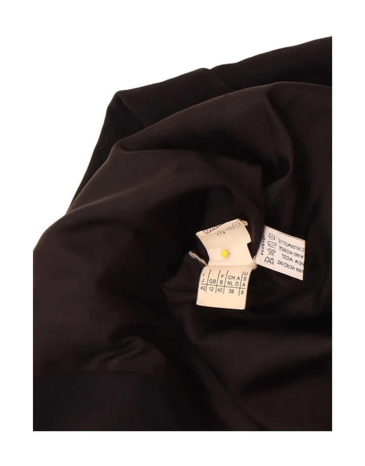Max & Co. Damenmantel UK 12 Mittelschwarze Wolle