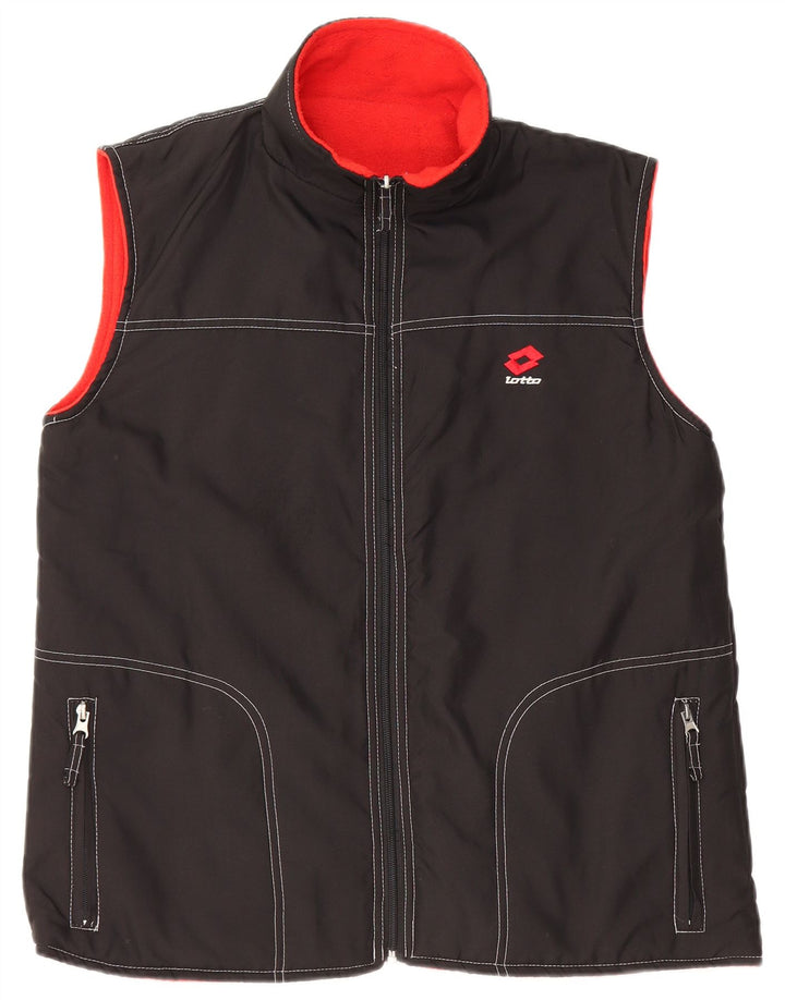 Lotto Herren-Gilet mit Grafik, wendbar, Gr. 36, Größe S, Schwarz, Polyester