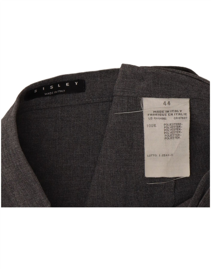 Sisley Damen Mini-Wickelrock mit hoher Taille, Größe 44, mittelgroß, W26, grau, Polyester