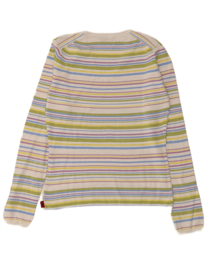 Kappa Damen-Pullover mit V-Ausschnitt, Größe M, mehrfarbig, gestreift, UK 12