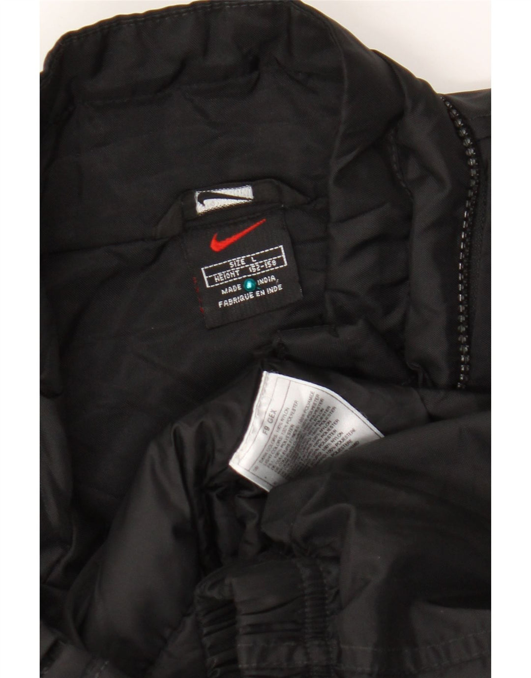 Nike Jungen-Windbreaker-Jacke mit Grafik, 12–13 Jahre, groß, schwarzes Nylon