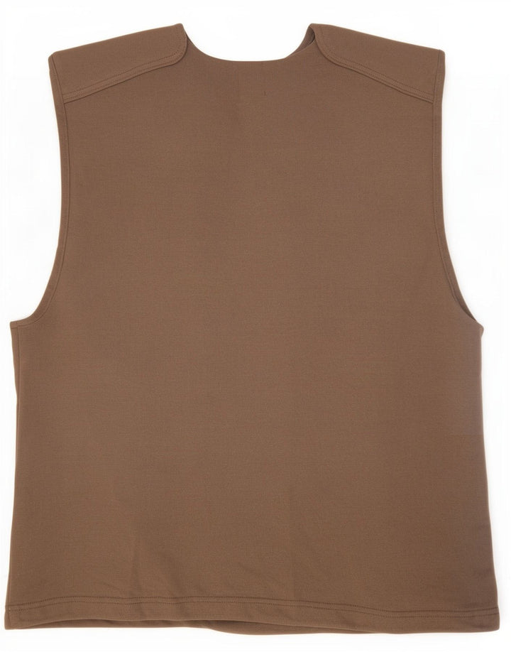 Zara Damen-Oversize-Trägershirt, Gr. 10, Größe S, braune Baumwolle