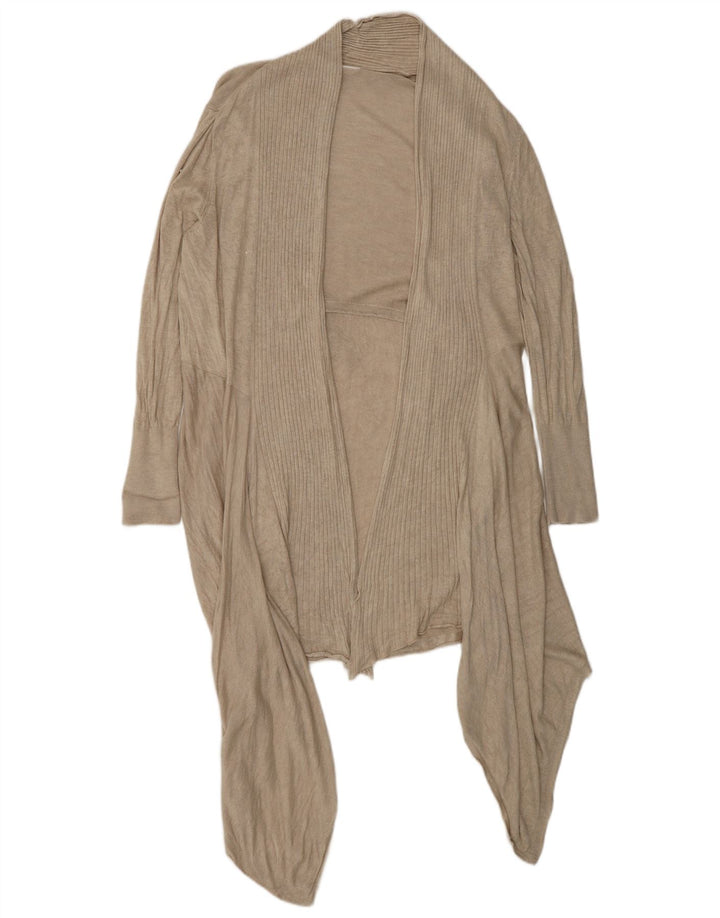 Marks & Spencer Damen Asymmetrischer Cardigan-Pullover UK 16 Large Beige