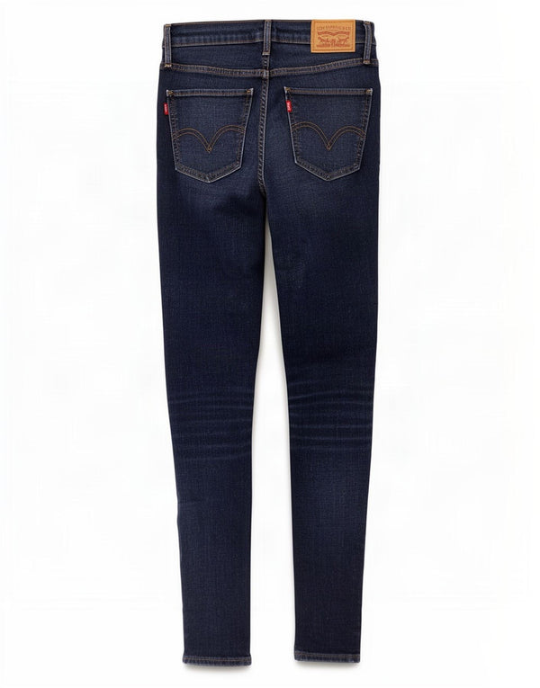 Levi's Damen Super Skinny Jeans W27 L30 Marineblau Baumwolle