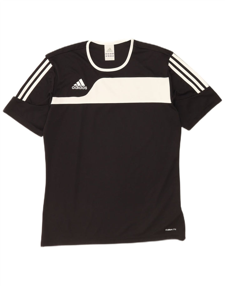 Adidas Herren Climalite T-Shirt Top Small Schwarz Colourblock Polyester