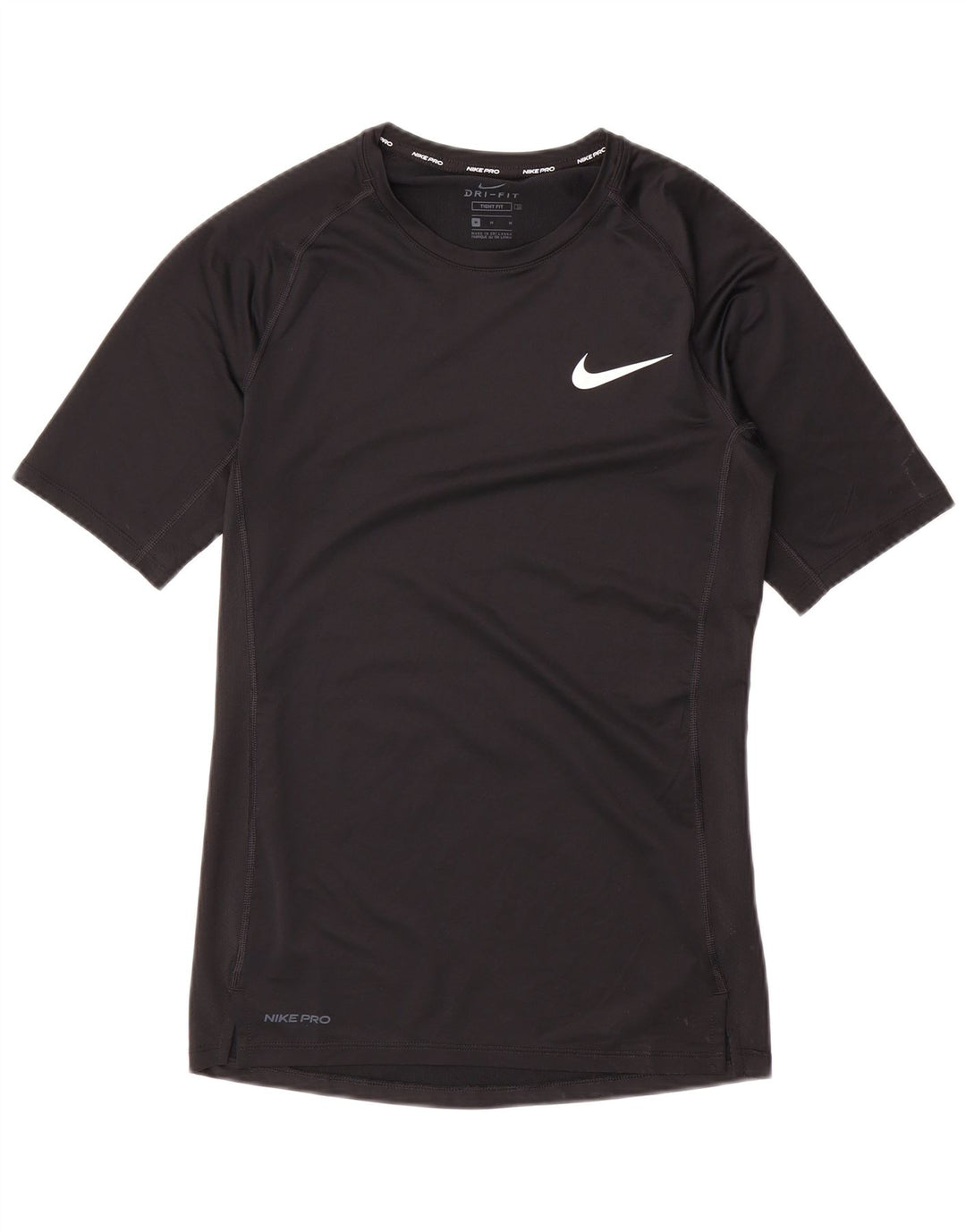 Nike Herren Tight Fit T-Shirt Top Medium Schwarz Polyester