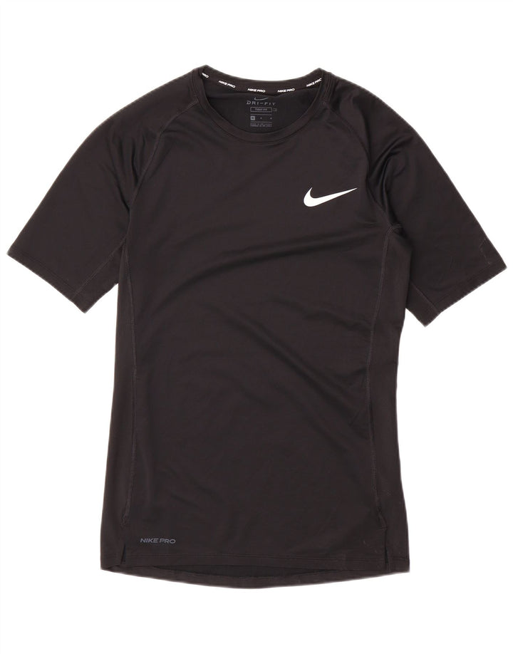 Nike Herren Tight Fit T-Shirt Top Medium Schwarz Polyester