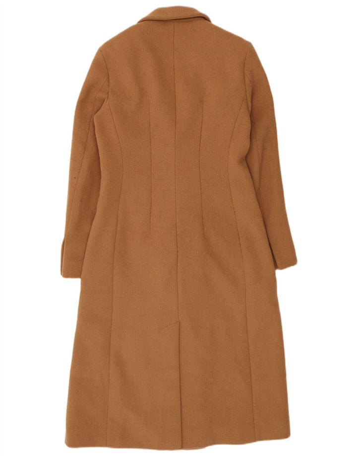 Marks & Spencer Damen Zweireihiger Mantel UK 8 Small Beige Polyester