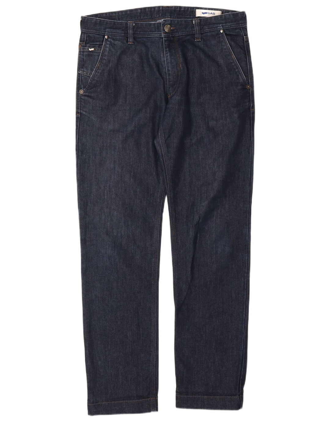 Gas Herren Straight Jeans W36 L34 Blaue Baumwolle