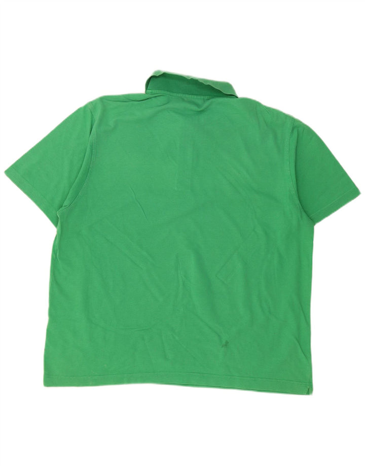 LACOSTE Herren Poloshirt Größe 7 2XL Grüne Baumwolle