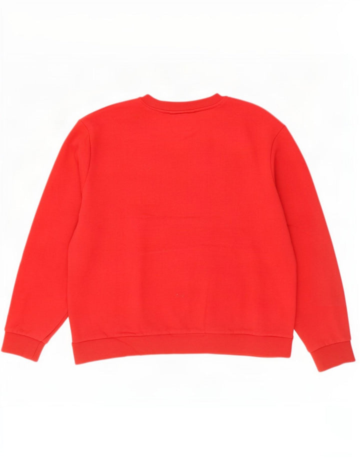 Marks & Spencer Damen Sweatshirt Pullover UK 14 Mittelrote Baumwolle
