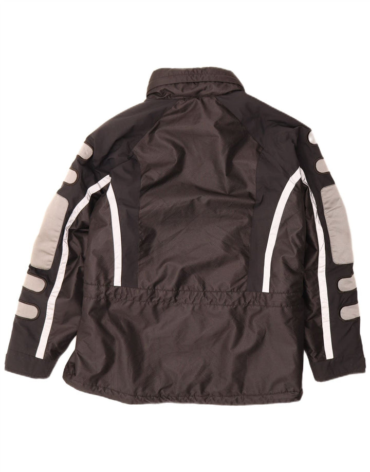 FILA Damen-Windbreaker-Mantel mit Grafik, UK 16, Größe L, Schwarz, Farbblock
