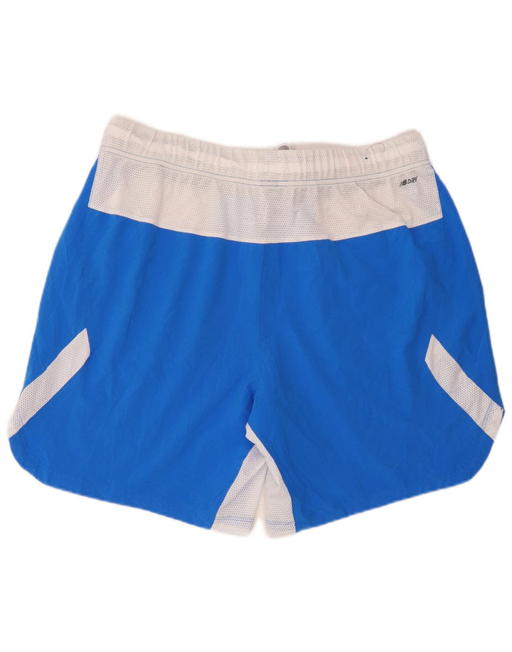 New Balance Herren-Sportshorts XL, blaues Colourblock-Polyester