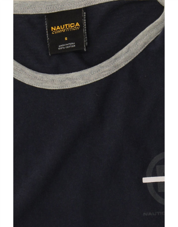 Nautica Herren-Weste mit Grafik, Größe S, marineblau, Baumwolle