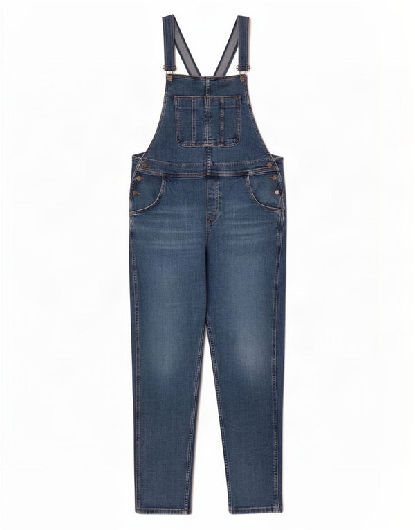 Fat Face Womens Lewis Dungarees Slim Jeans UK 16 Large W36 L32 Blue Cotton