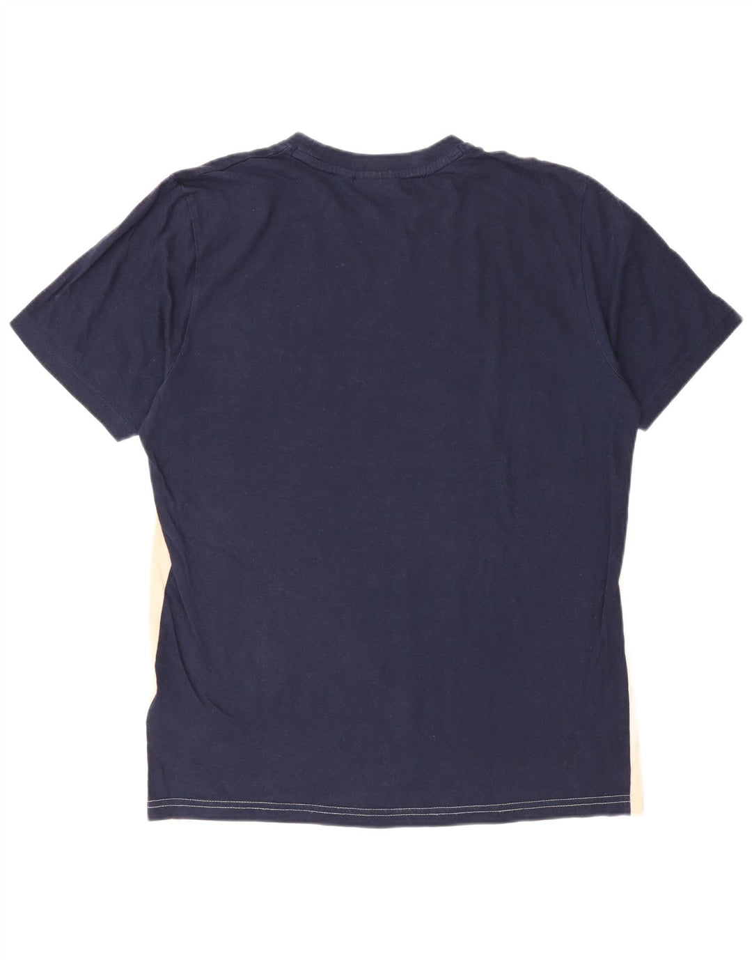 Fila Herren T-Shirt Top Small Marineblau Colourblock Baumwolle