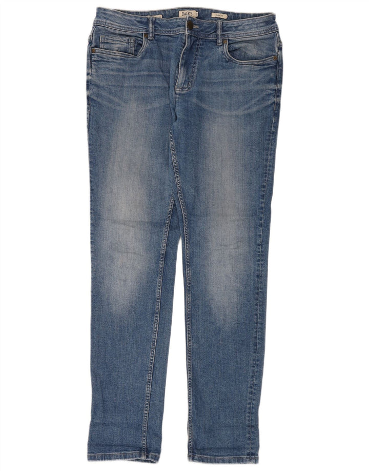 Dack's Herren Slim Jeans IT 50 Large W34 L32 Blaue Baumwolle