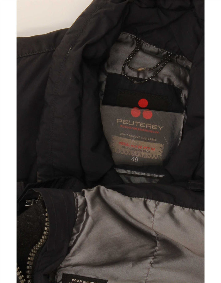 PEUTEREY Damen Wattierte Jacke IT 40 Small Marineblau Baumwolle
