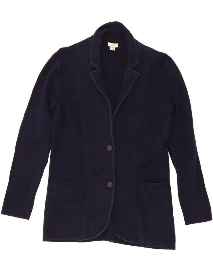 J. CREW Womens 2 Button Blazer Jacket UK 6 XS Navy Blue Cotton Vintage J. Crew and Second-Hand J. Crew from Messina Hembry 