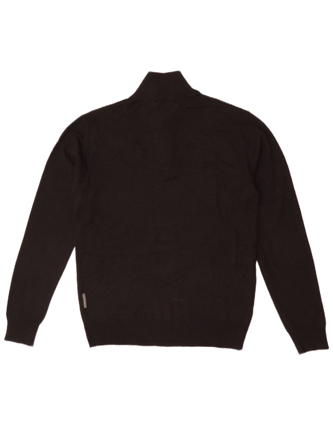French Connection Herren-Pullover mit normaler Passform und Reißverschluss am Hals, Mittelschwarz