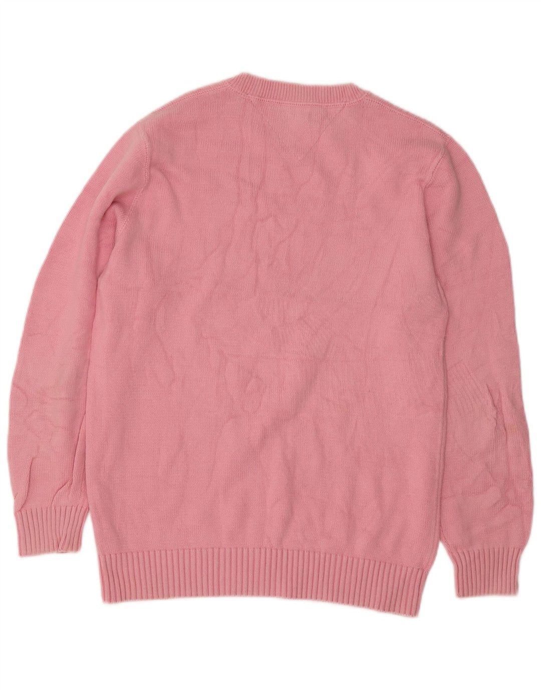 Tommy Hilfiger Herren-Pullover mit Rundhalsausschnitt, Größe S, rosa Baumwolle