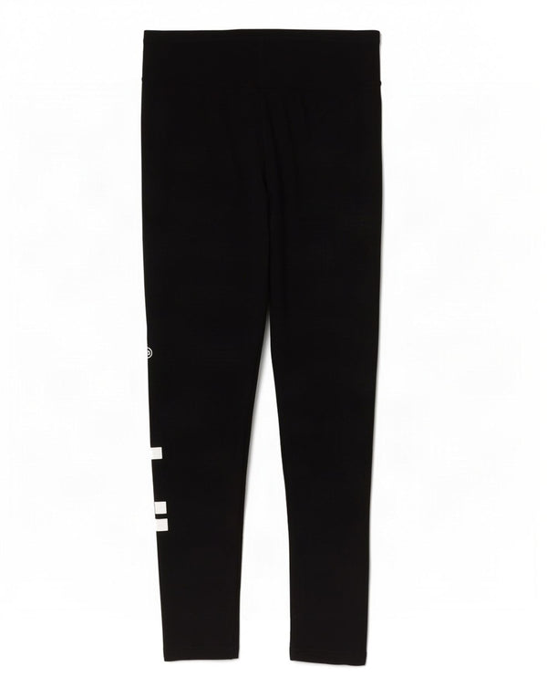 Adidas Damen Graphic Leggings UK 10 Small Schwarz Baumwolle