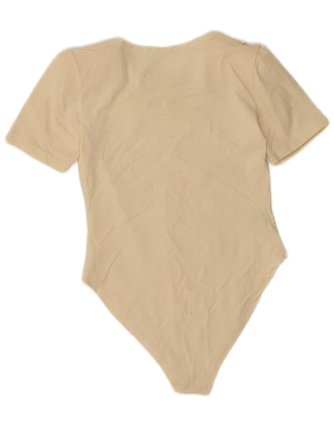 Vintage Damen Body UK 10 Small Beige Baumwolle