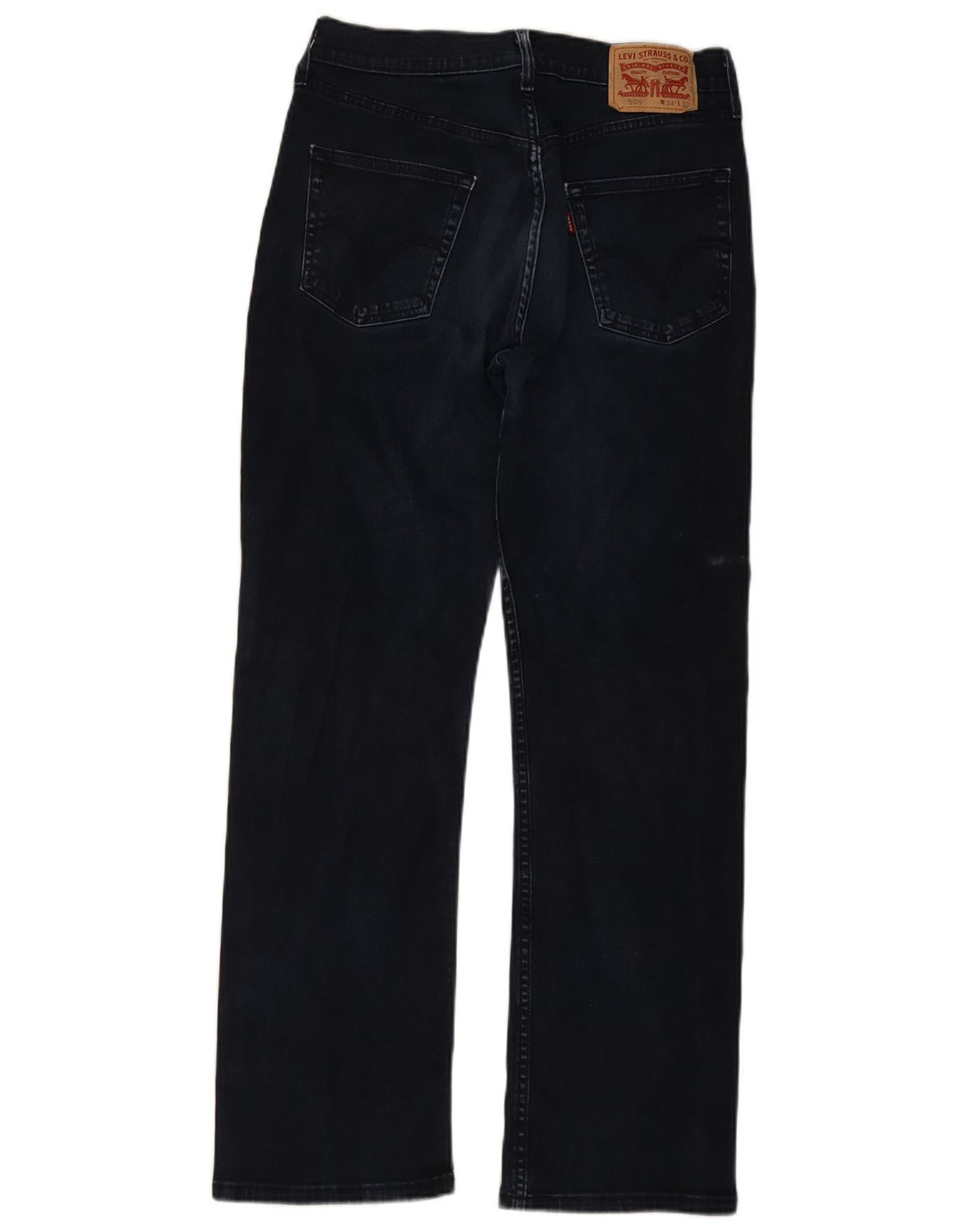 Levi's Herren 506 Straight Jeans W34 L32 Marineblaue Baumwolle