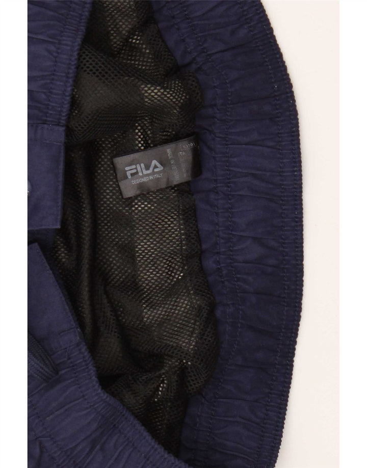 Fila Herren-Badeshorts mit Grafik, Größe S, Grau, Farbblock-Polyester