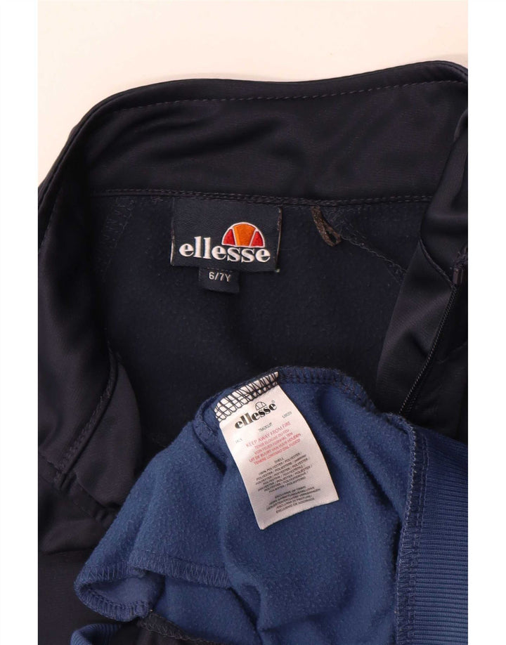 Ellesse Jungen-Trainingsanzug, 6–7 Jahre, Marineblau, Farbblock-Polyester
