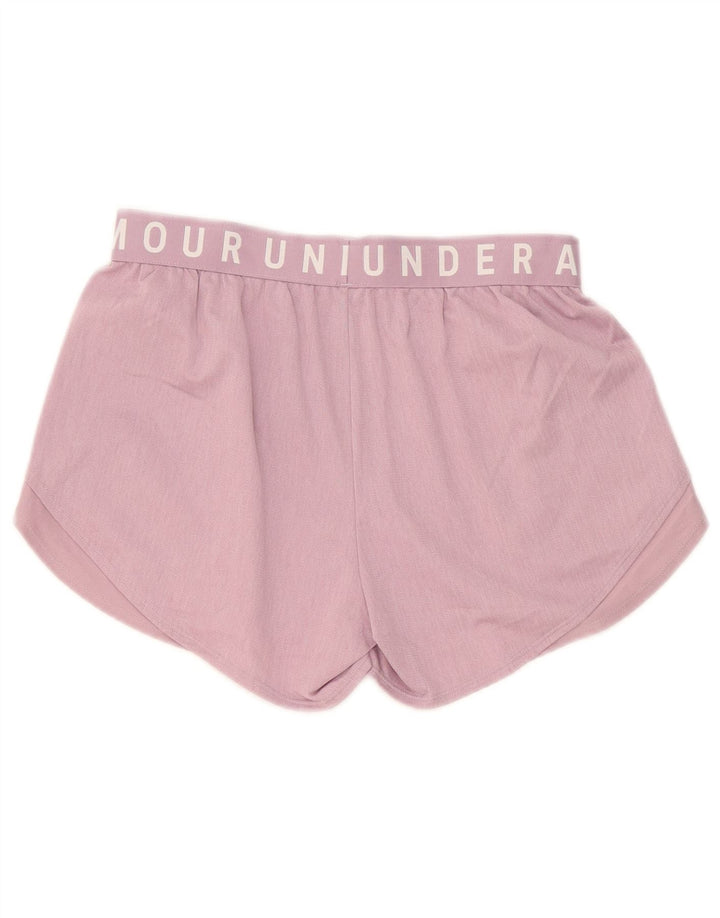 Under Armour Damen Graphic Sport Shorts UK 10 Small Rosa Polyester
