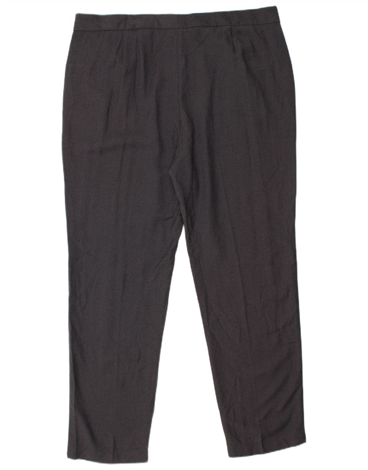 Marks & Spencer Damen Slim Anzughose UK 18 XL W40 L30 Grau Polyester