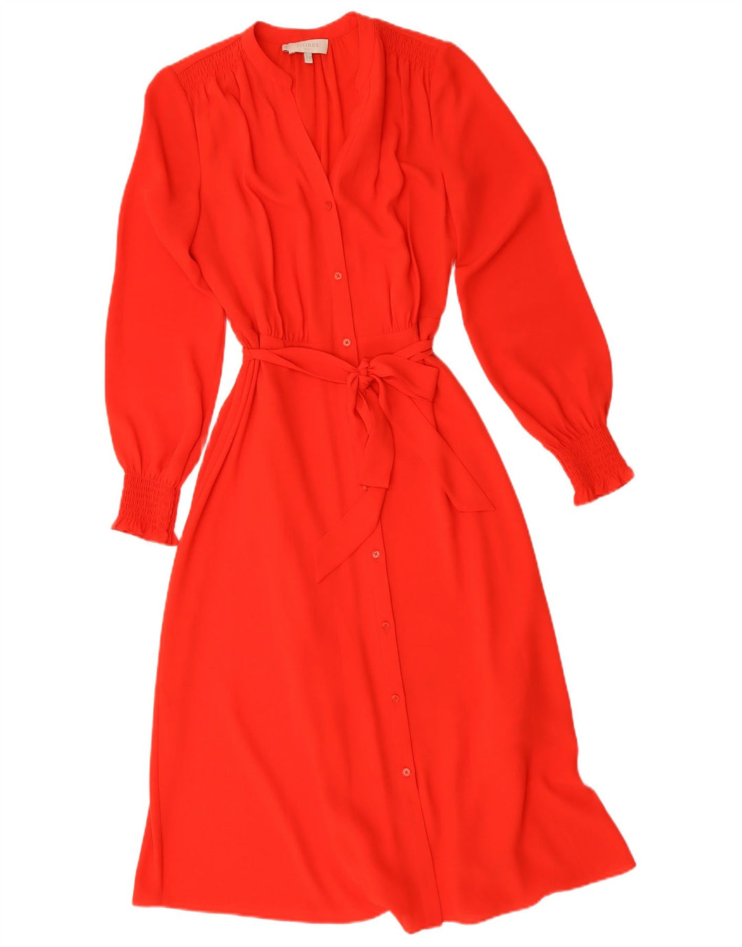 Hobbs Damen-Maxi-Hemdkleid, Größe S, Rot, Polyester