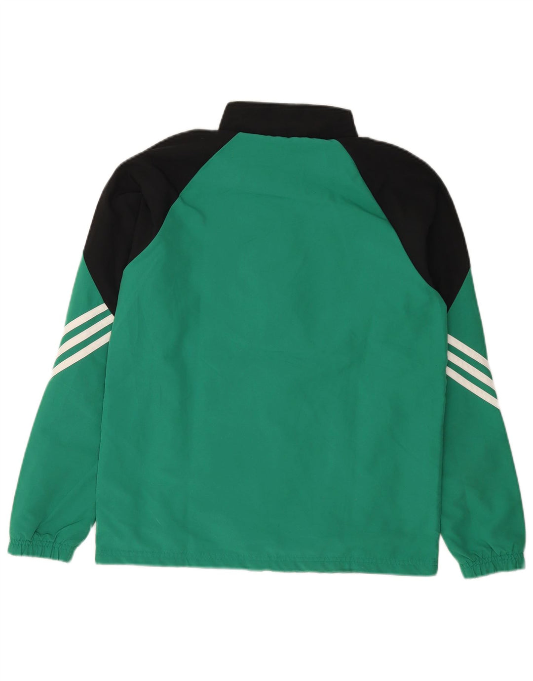 Adidas Jungen-Trainingsanzug-Top-Jacke, 13–14 Jahre, XL, grünes Farbblock-Polyester