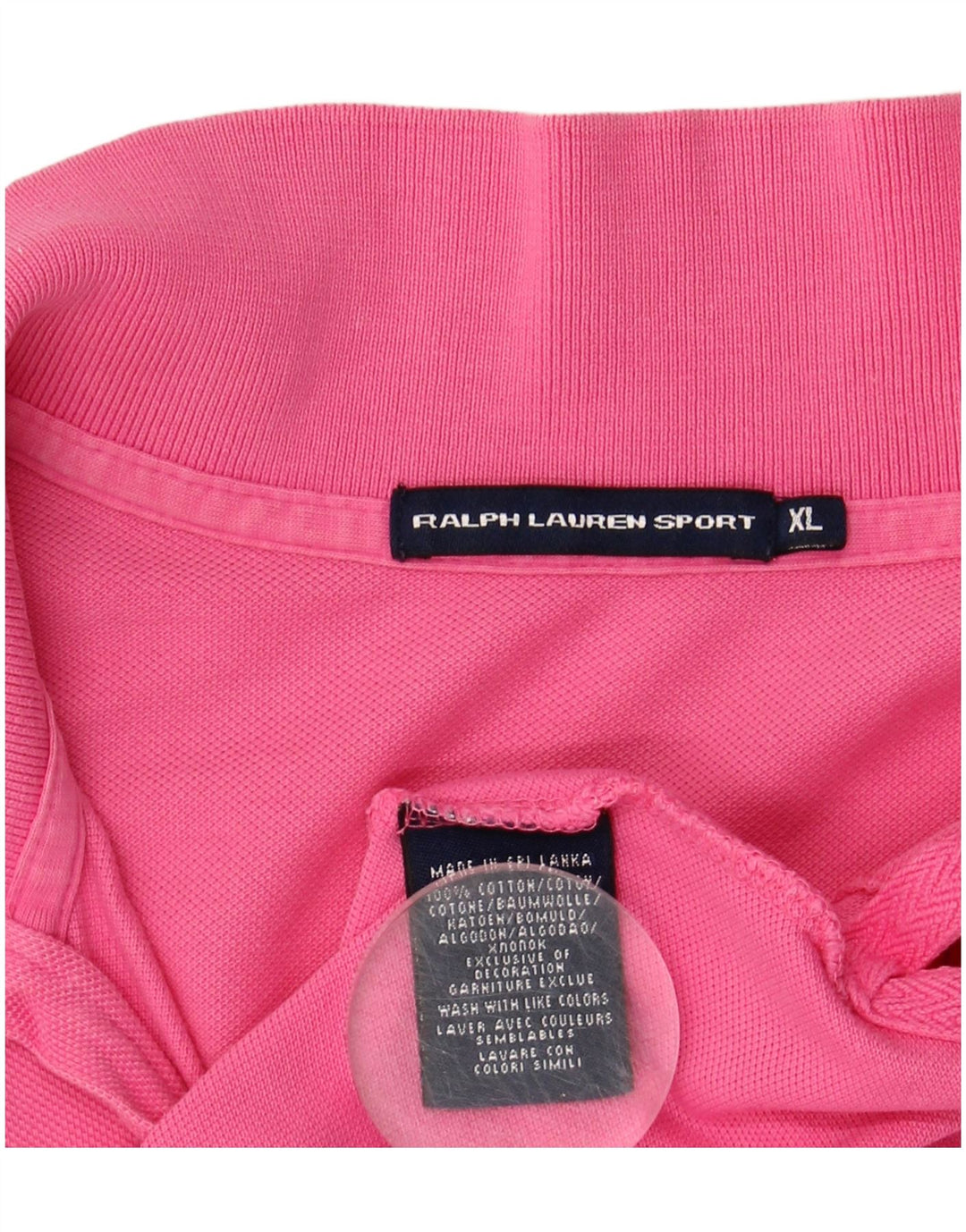 RALPH LAUREN Damen Poloshirt UK 18 XL Rosa Baumwolle