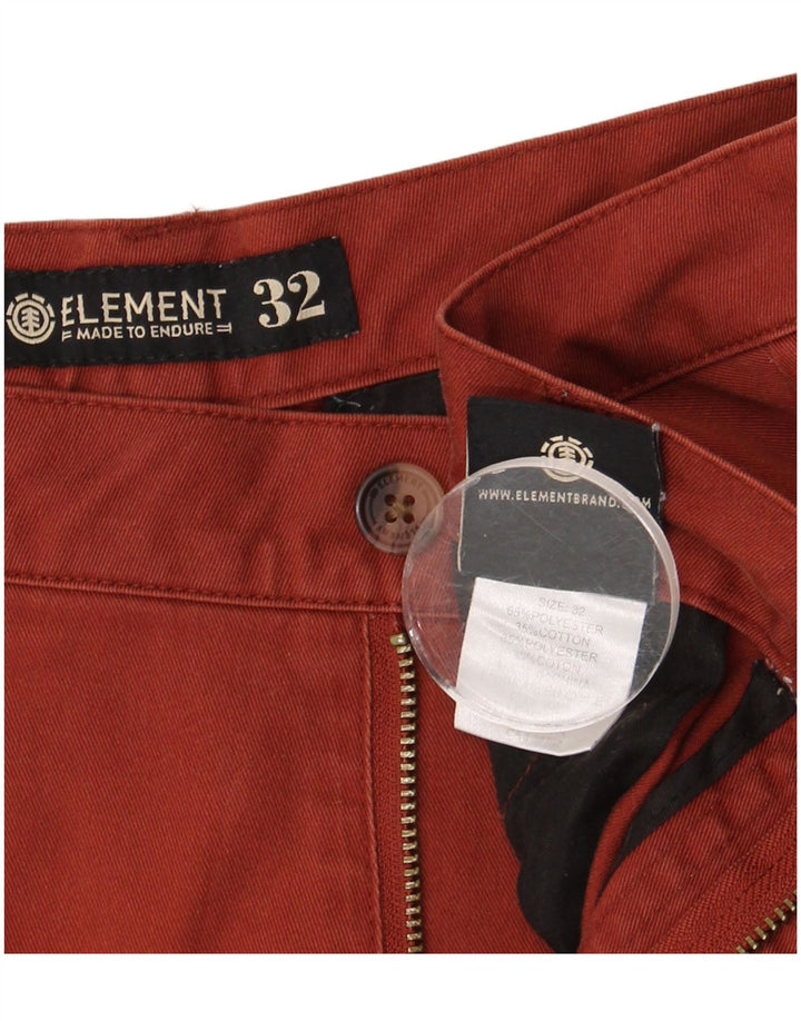 Element Herren Chinoshorts W32 Mittelbraunes Polyester