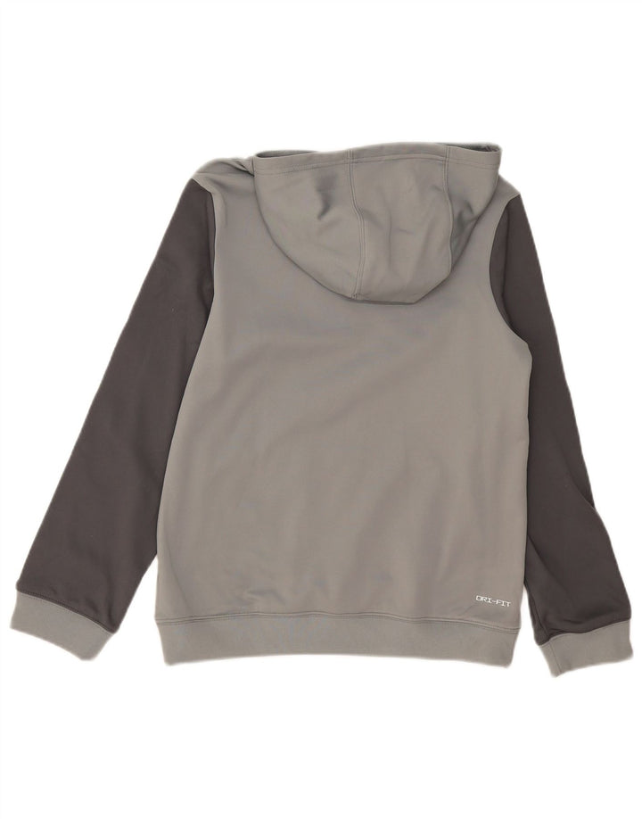 NIKE Dri Fit Graphic Kapuzenpullover für Jungen, 13–14 Jahre, Grau, Farbblock