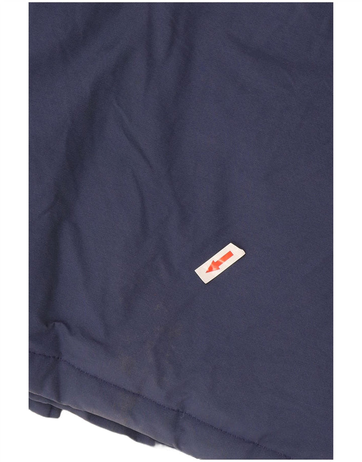 Woolrich Wattierter Jungenmantel mit Kapuze, 13–14 Jahre, blaue Baumwolle