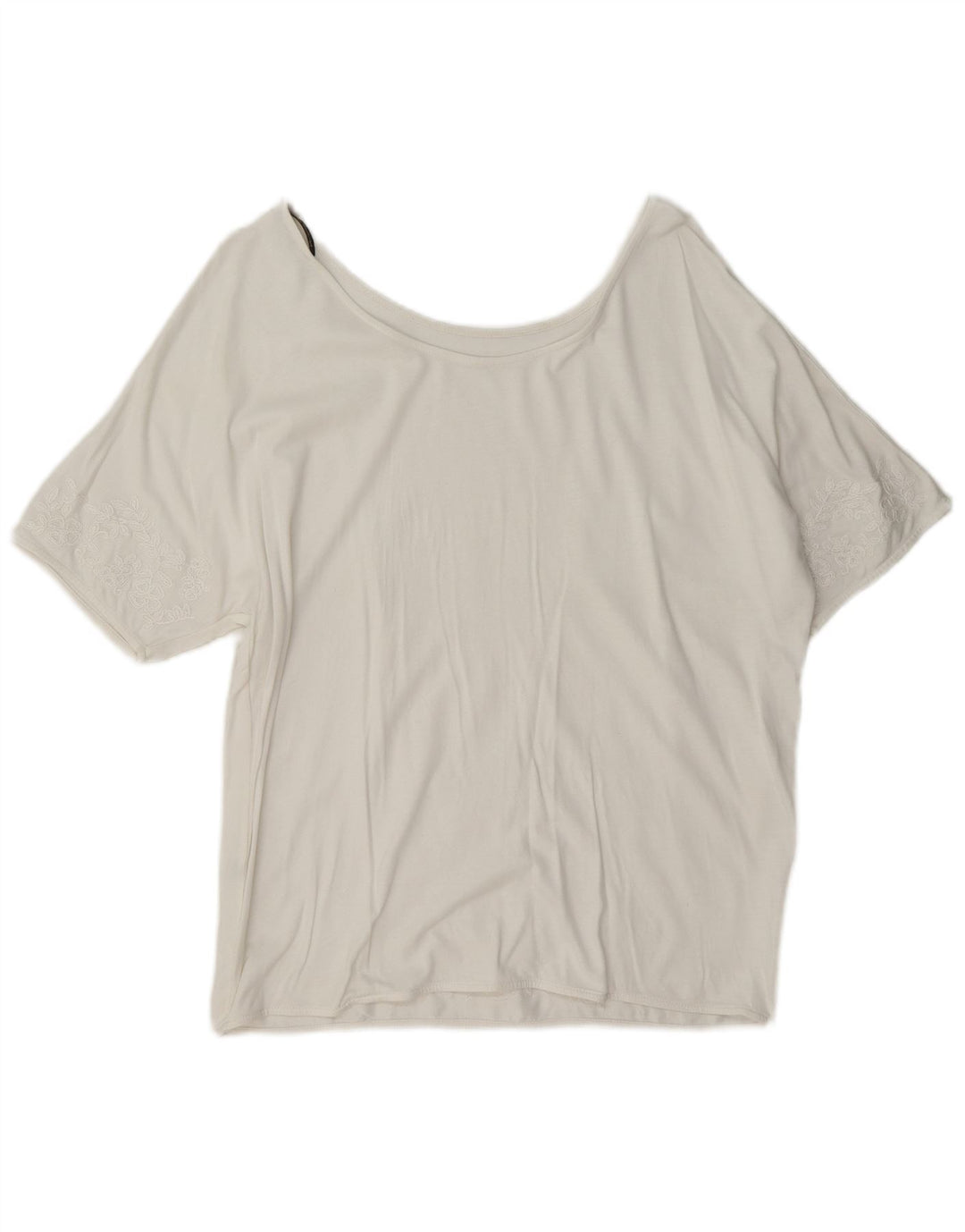 Massimo Dutti Damen-Blusenoberteil, UK-Größe 46, Größe L, weiß, geblümt