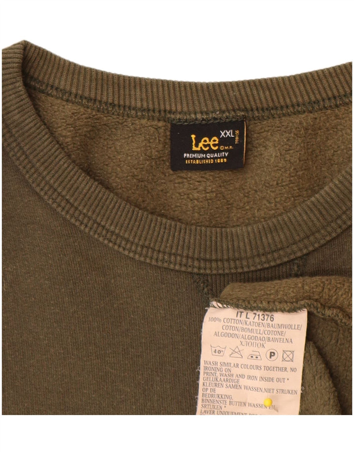 Lee Herren-Sweatshirt mit Grafik, 2XL, Khaki, Baumwolle