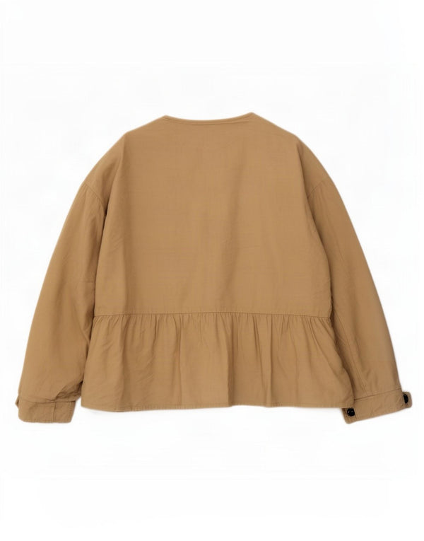 Zara Damen Utility-Jacke UK 16 Large Beige Viskose