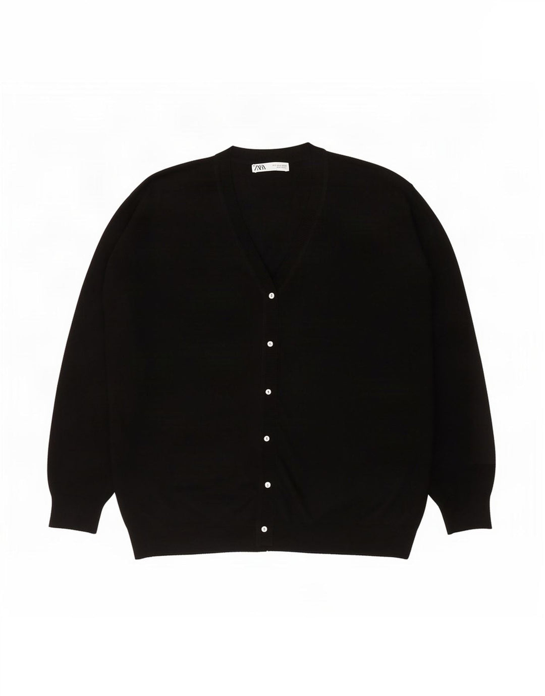 Zara Damen-Strickjacke in Übergröße, Gr. 40, Größe L, Schwarz, Polyester