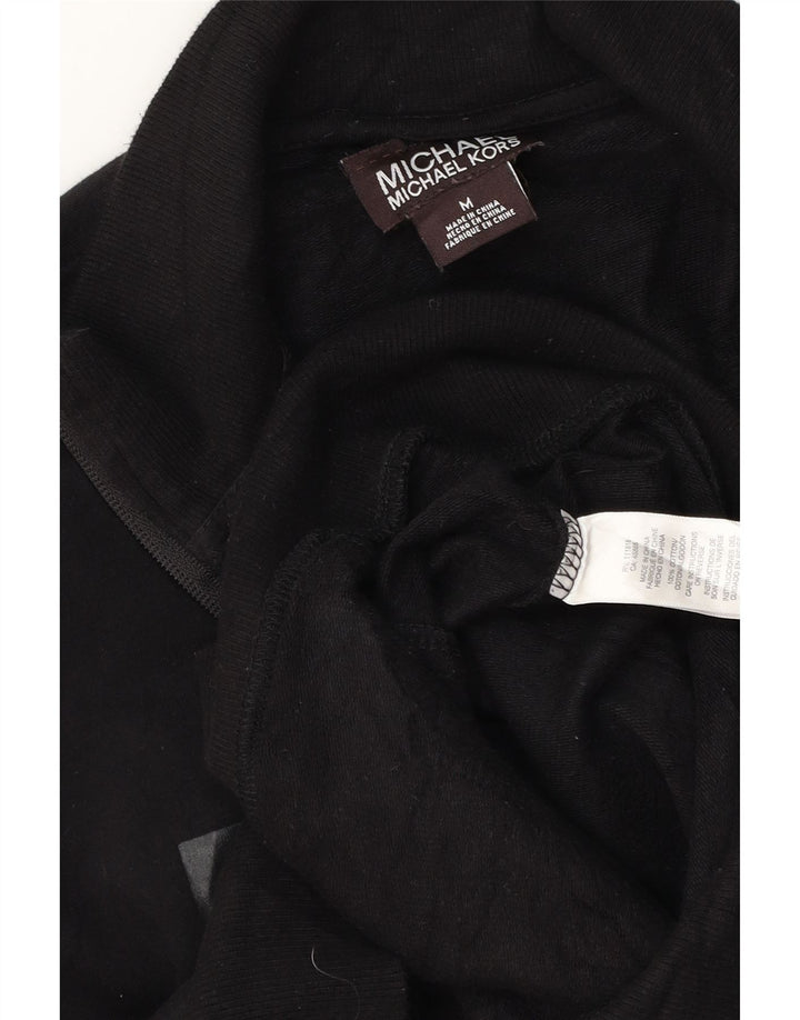 Michael Kors Herren-Trainingsanzugoberteil mit Grafik, mittlere schwarze Baumwolle