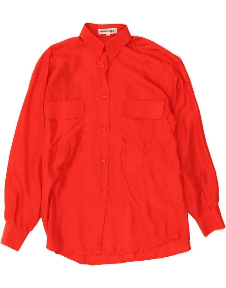 ENARA CAMICECE Womens Oversized Shirt Blouse IT 42 Medium Red Vintage Enara Camicece and Second-Hand Enara Camicece from Messina Hembry 