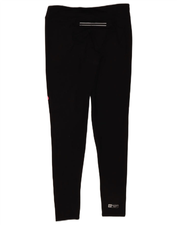 SUPERDRY Grafik-Leggings für Damen, UK 10, Größe S, Schwarz