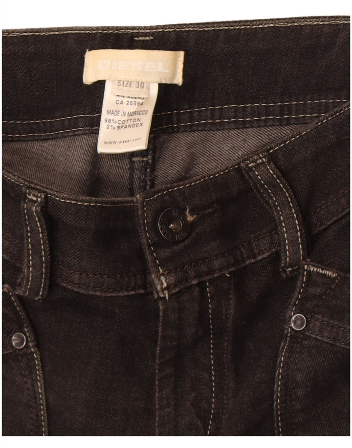 Diesel Damen Bermuda Denim Shorts W30 Mittelbraune Baumwolle