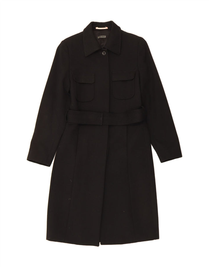 XETRA Womens Overcoat IT 42 Medium Black Wool Vintage XETRA and Second-Hand XETRA from Messina Hembry 